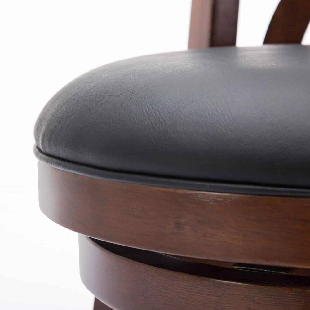 Boraam Siena 29in. High Back Swivel Wood Kitchen Bar Stool - Cherry Finish
