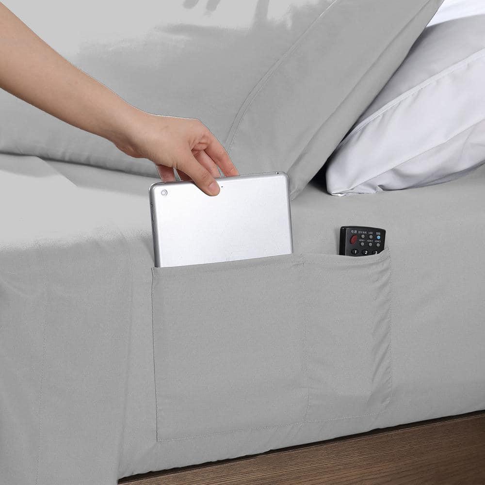 Cathay Home, Inc 1800 Series Smart Storage Pocket Microfiber Sheet Set