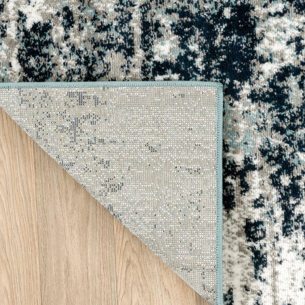 World Rug Gallery Distressed Abstract Blue 3'3" x 5' Area Rug