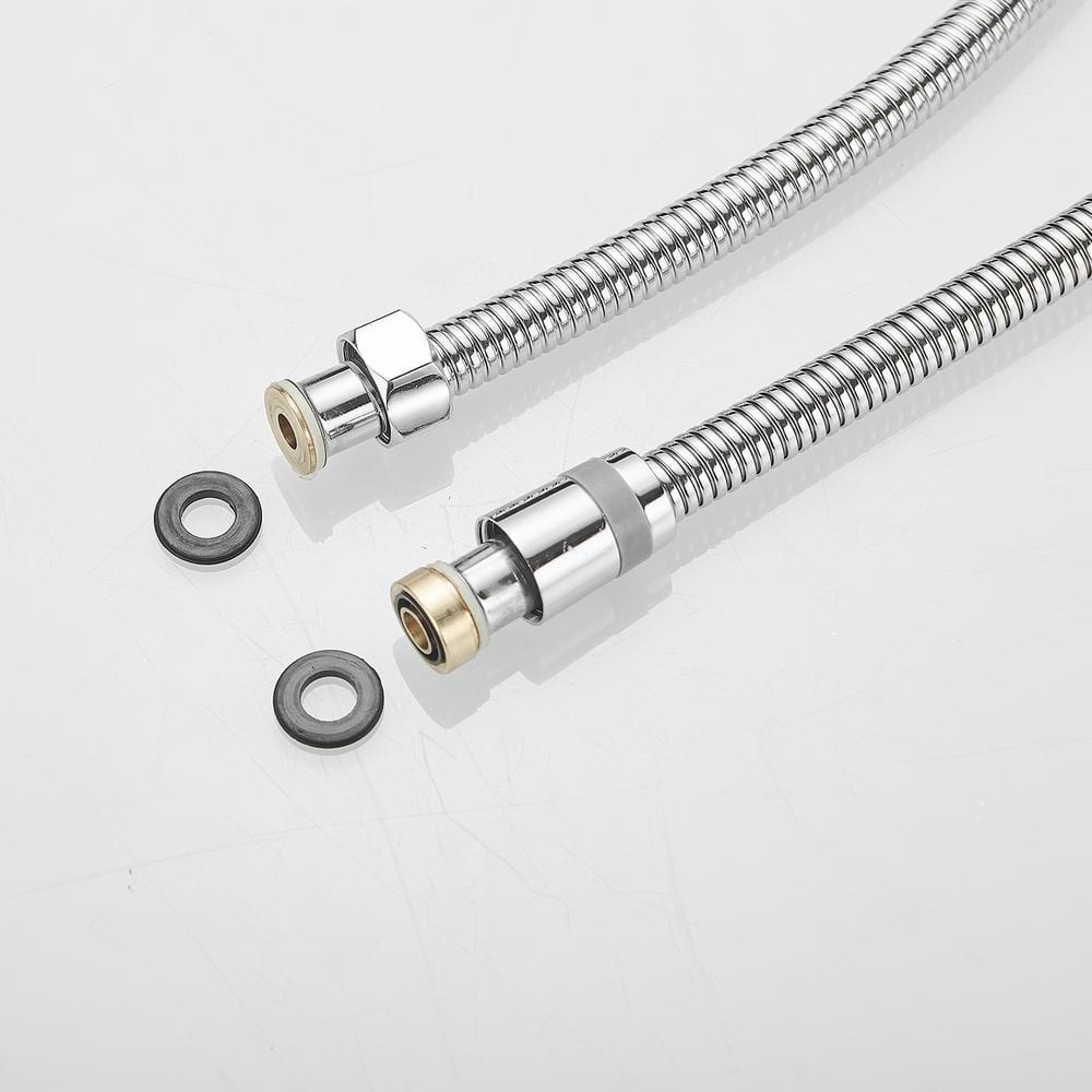71 In. Modern Flexible Handheld Shower Hose Replacement For Bathing Toilet Cleaning Pet With Brass Fitting In Chrome