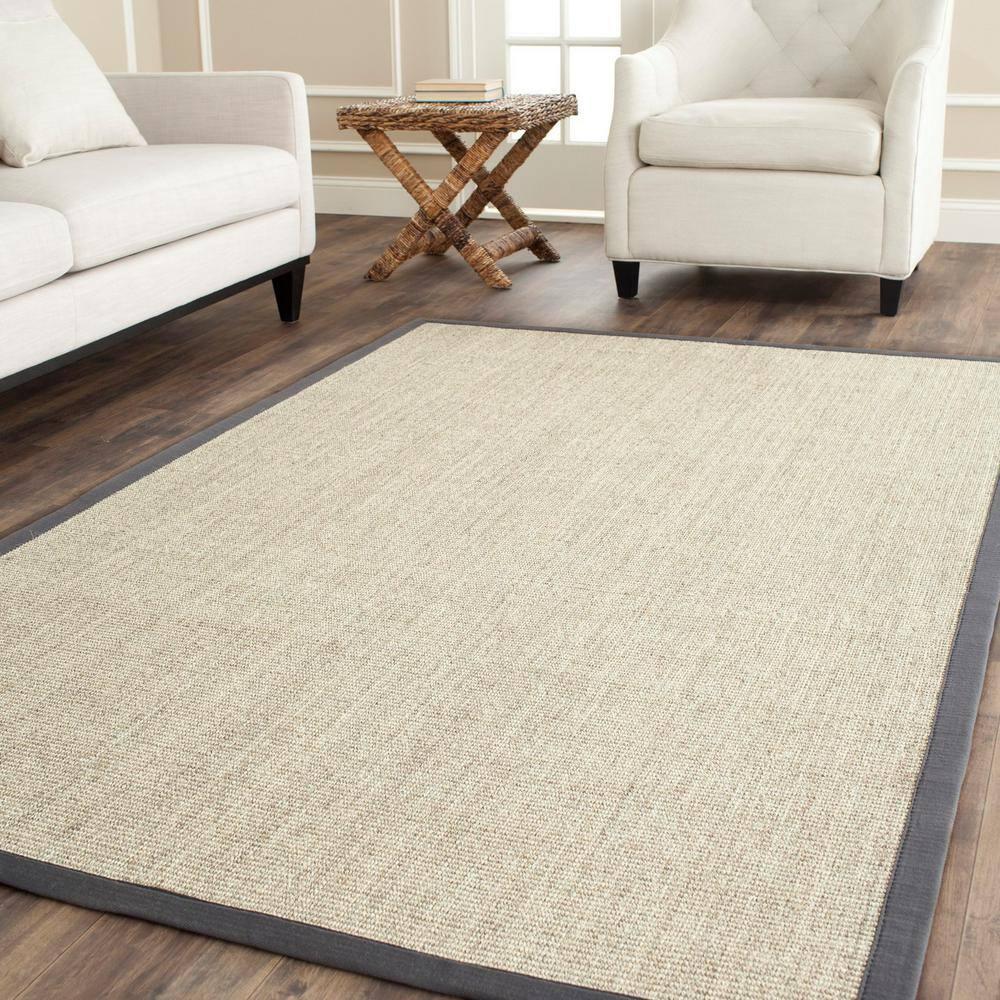 Natural Fiber NF441 Power Loomed Indoor Area Rug - Marble/Grey - 4'x4' - Safavieh