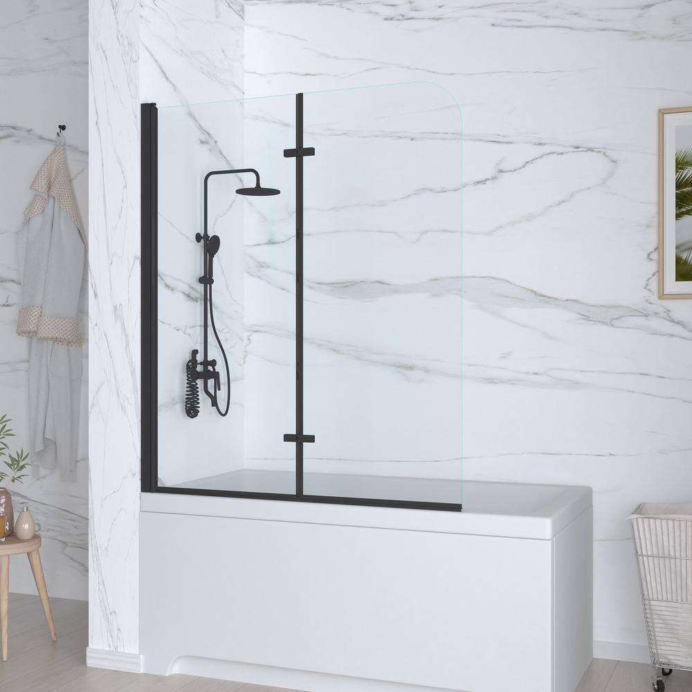 Jraty 47.2" W x 55" H Frameless Tub Door