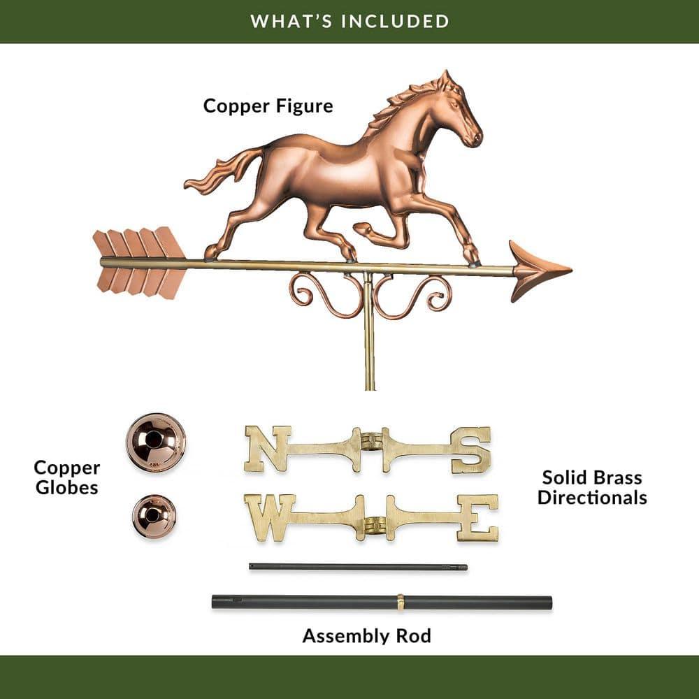 Galloping Horse Copper Weathervane