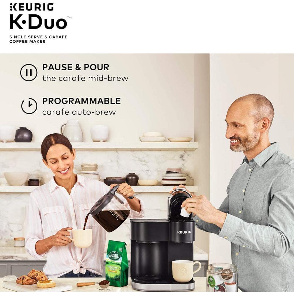 Keurig K-Duo Coffee Maker, with Single-Serve K-Cup Pod, and 12 Cup Carafe Brewer