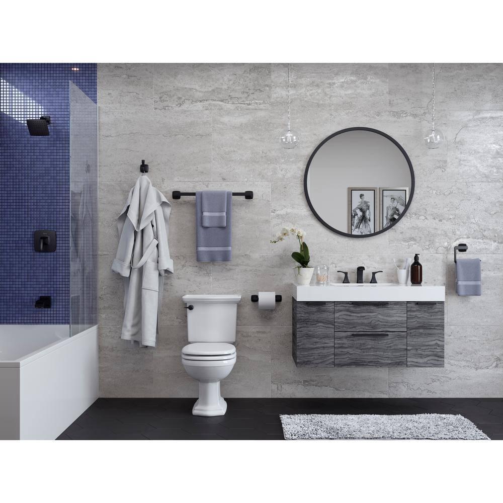 Matte Black Square Wall Mounted Towel Ring