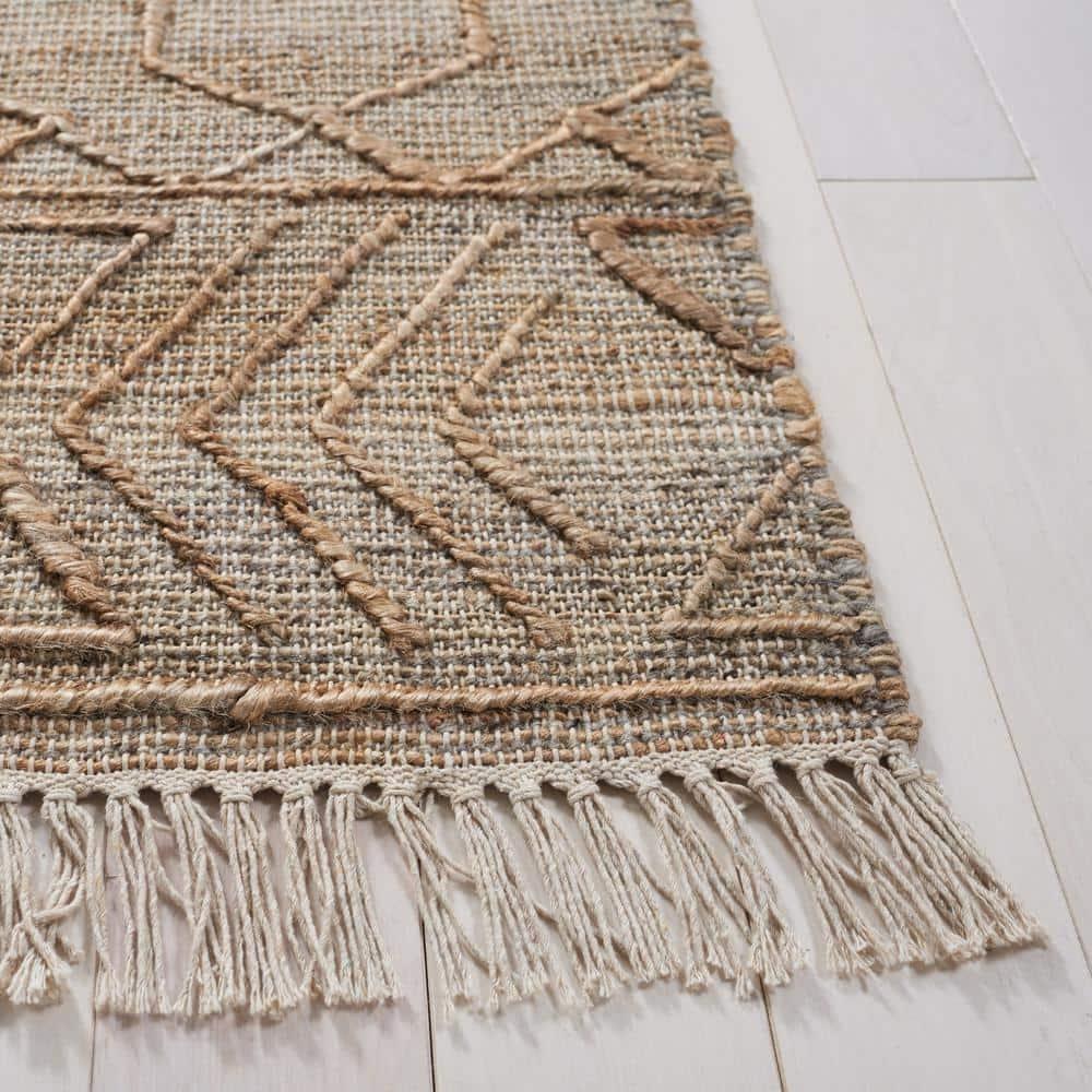 Natural Fiber NFB407 Hand Loomed Indoor Area Rug - Natural/Beige - 8'x10' - Safavieh