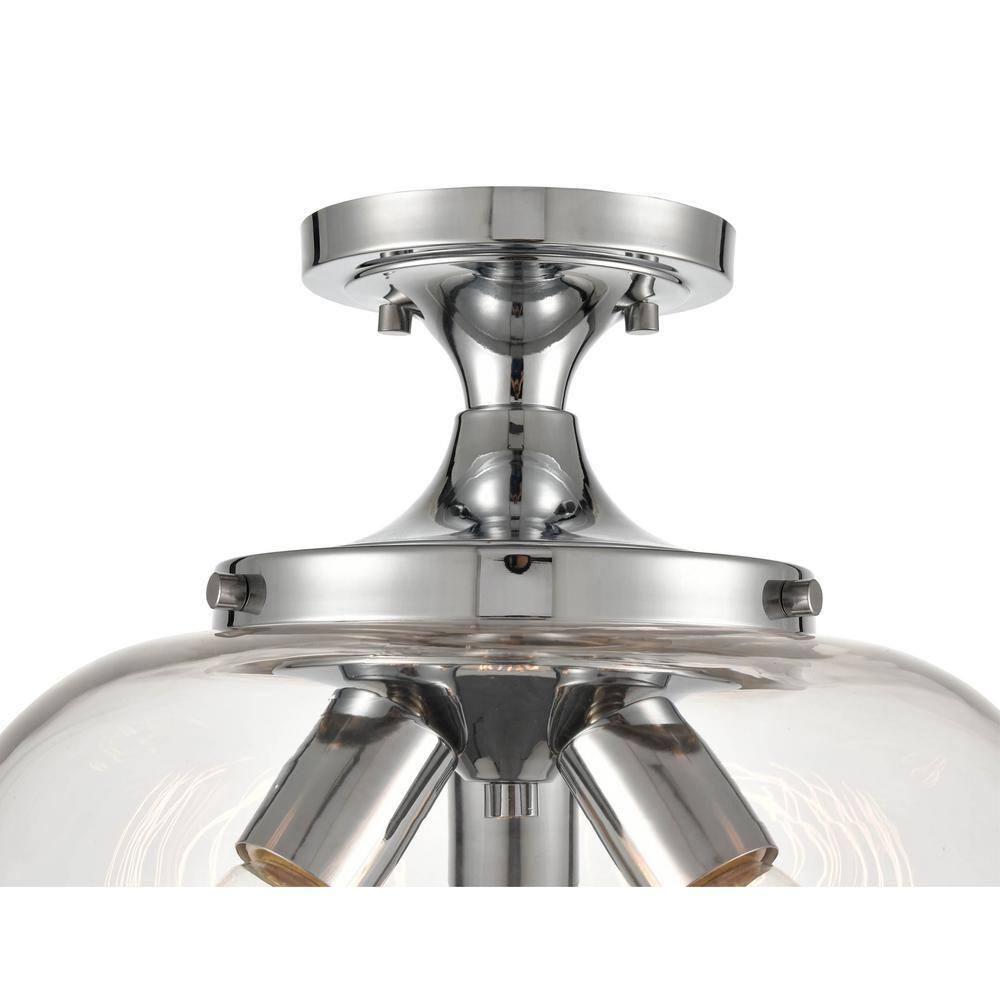 Three Posts™ Cromkill Glass Semi Flush Mount