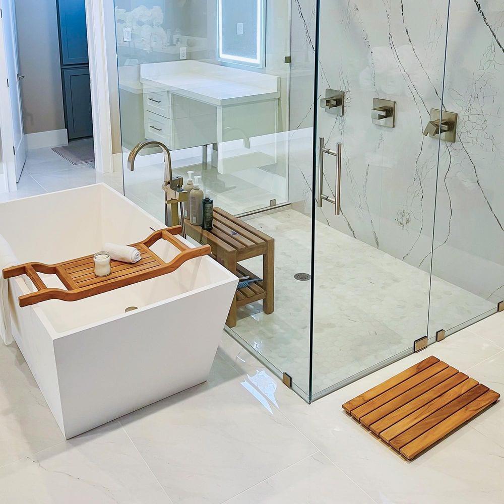 Teak Shower Mat