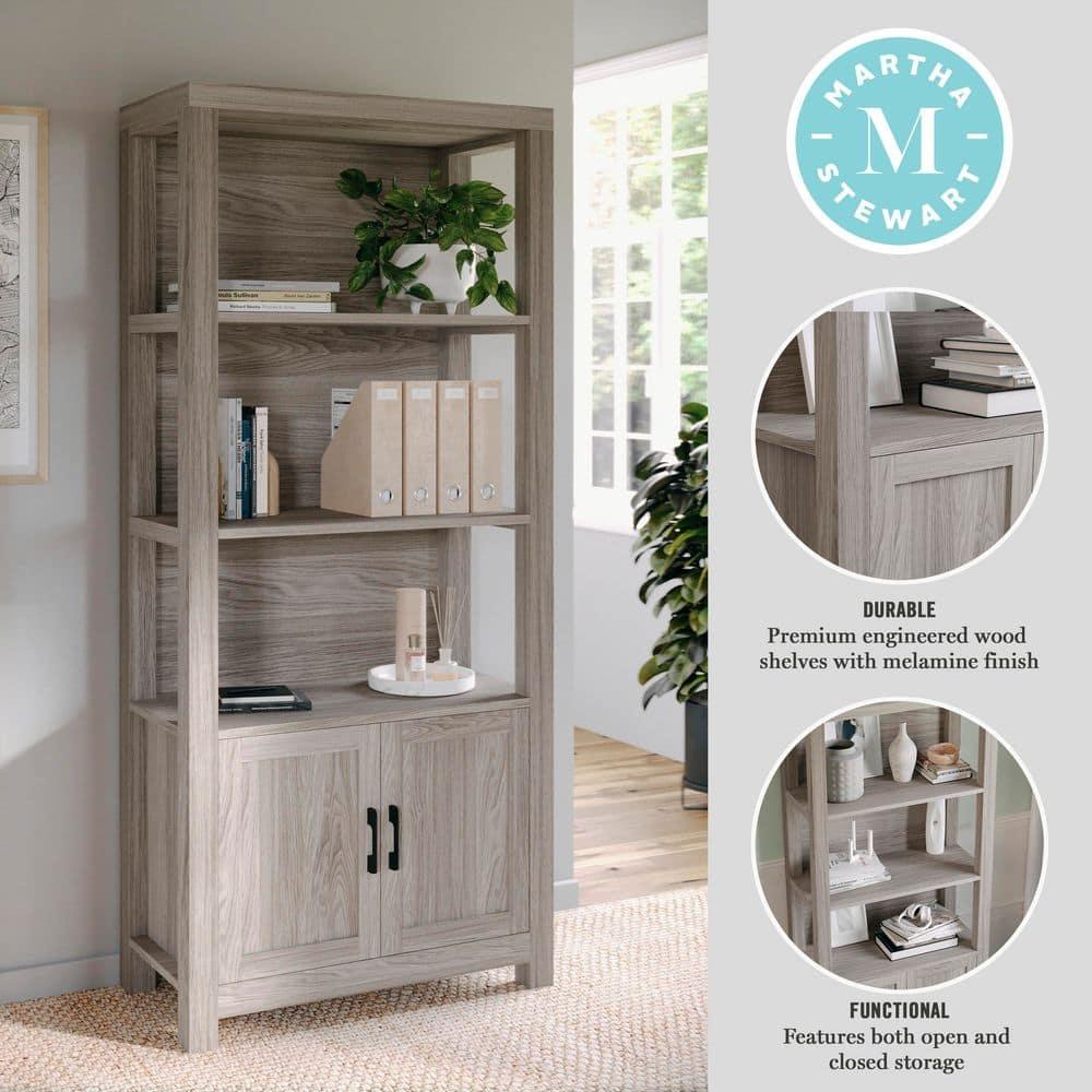 Martha Stewart Teague Martha Stewart 68" Shaker Bookcase with Storage Cabinet
