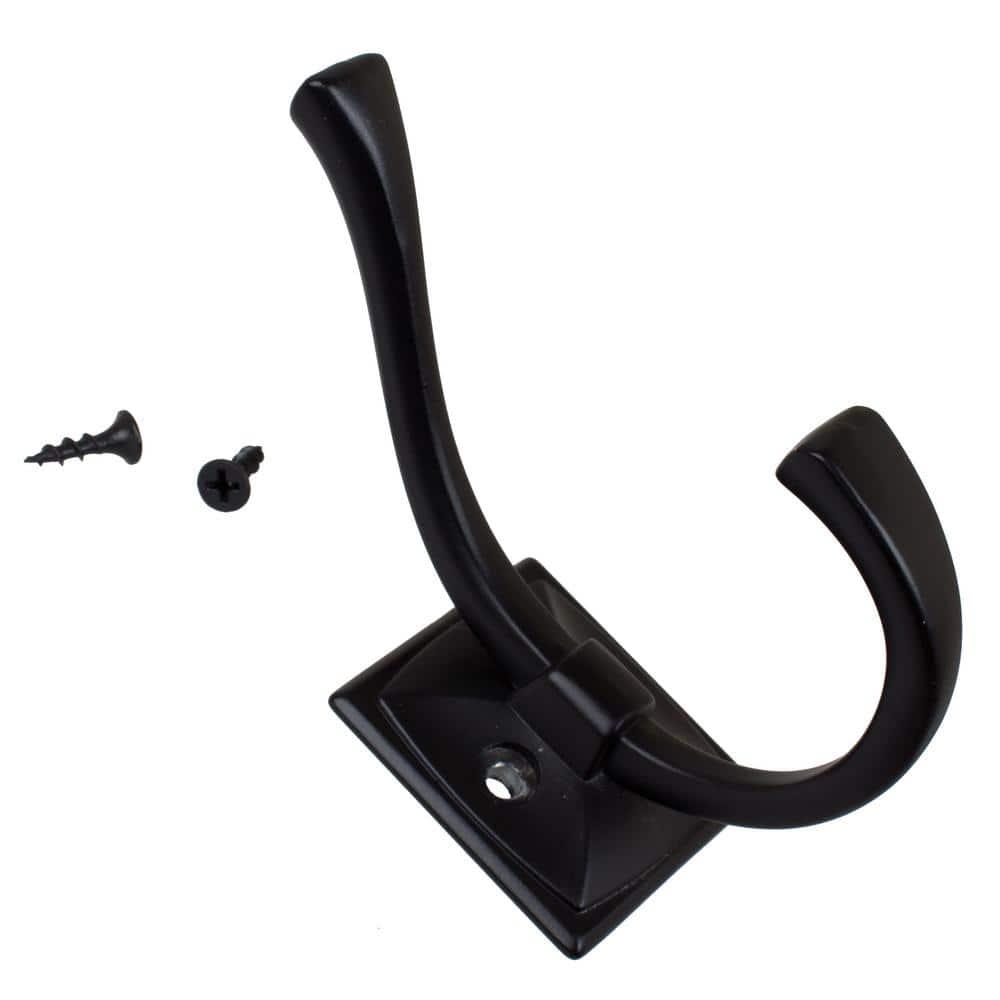 Flared Decorative Double-Prong Wall Hook