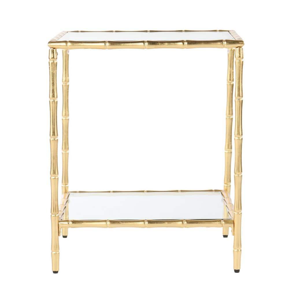 Oversley Glass-Top Accent Table - Gold - SEI