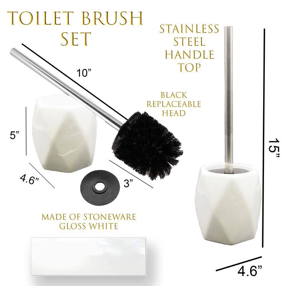 Evideco Evideco Stone Toilet Brush And Holder