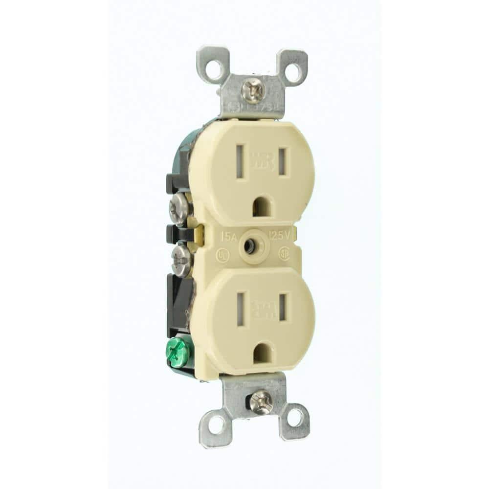 Leviton W5320-T0I W5320-T0I 15 Amps 125 V Duplex Ivory Outlet 5-15R