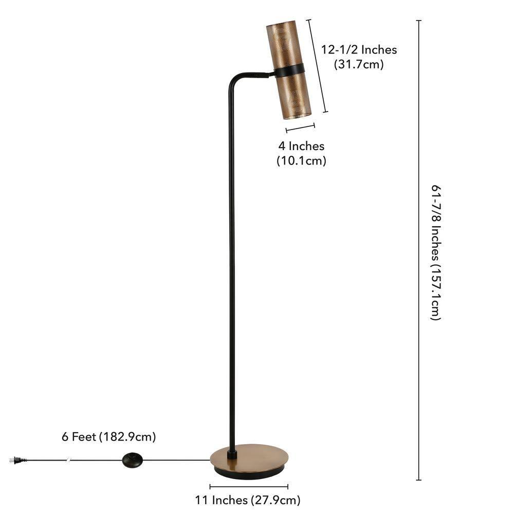 Evelyn&Zoe Industrial Metal Floor Lamp