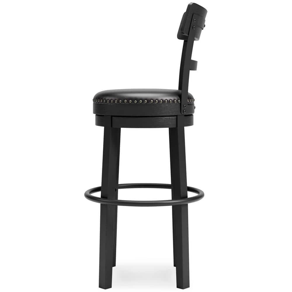 August Grove® Daiah Swivel Upholstered Counter Stool with Solid Wood Frame