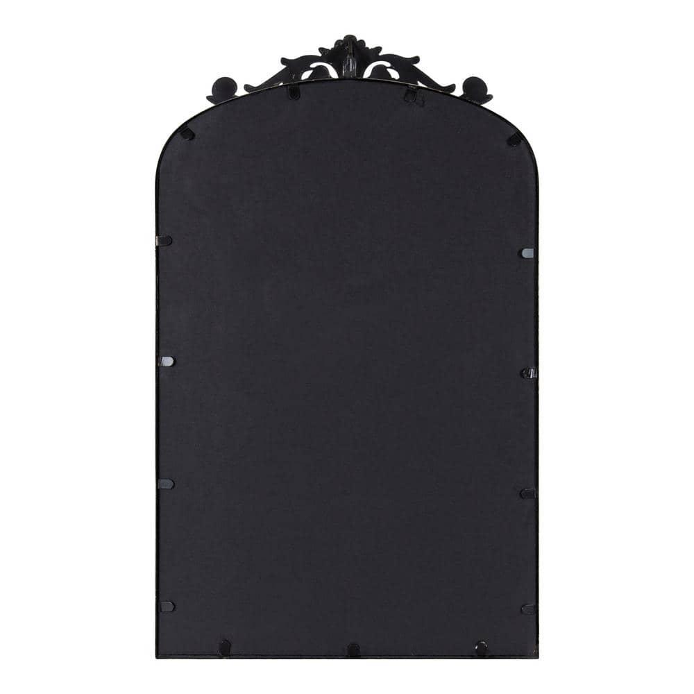 19" x 30.7" Arendahl Traditional Arch Decorative Wall Mirror Black - Kate & Laurel All Things Decor: Elegant Metal Frame