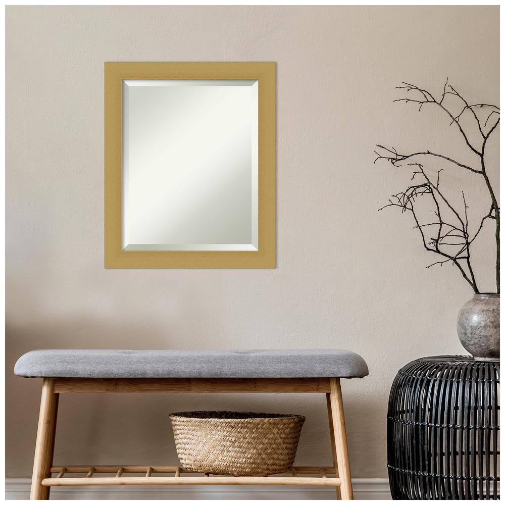 Amanti Art Grace Brushed Gold Framed Wall Mirror - 19.50 x 23.50 in