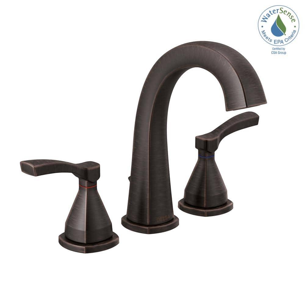 Stryke Widespread Bathroom Faucet with Drain Assembly and DIAMOND™ Seal Technology