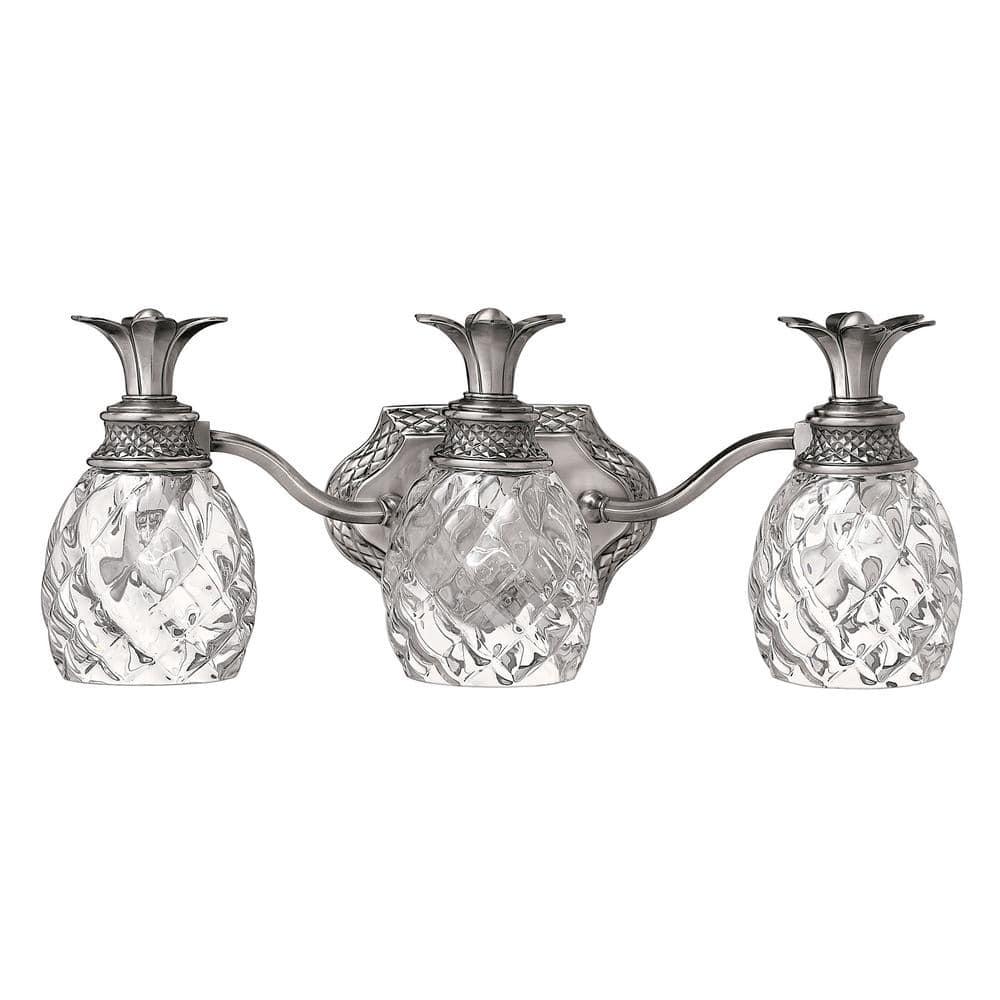 Plantation 3-Light Pineapple Bath Vanity Fixture