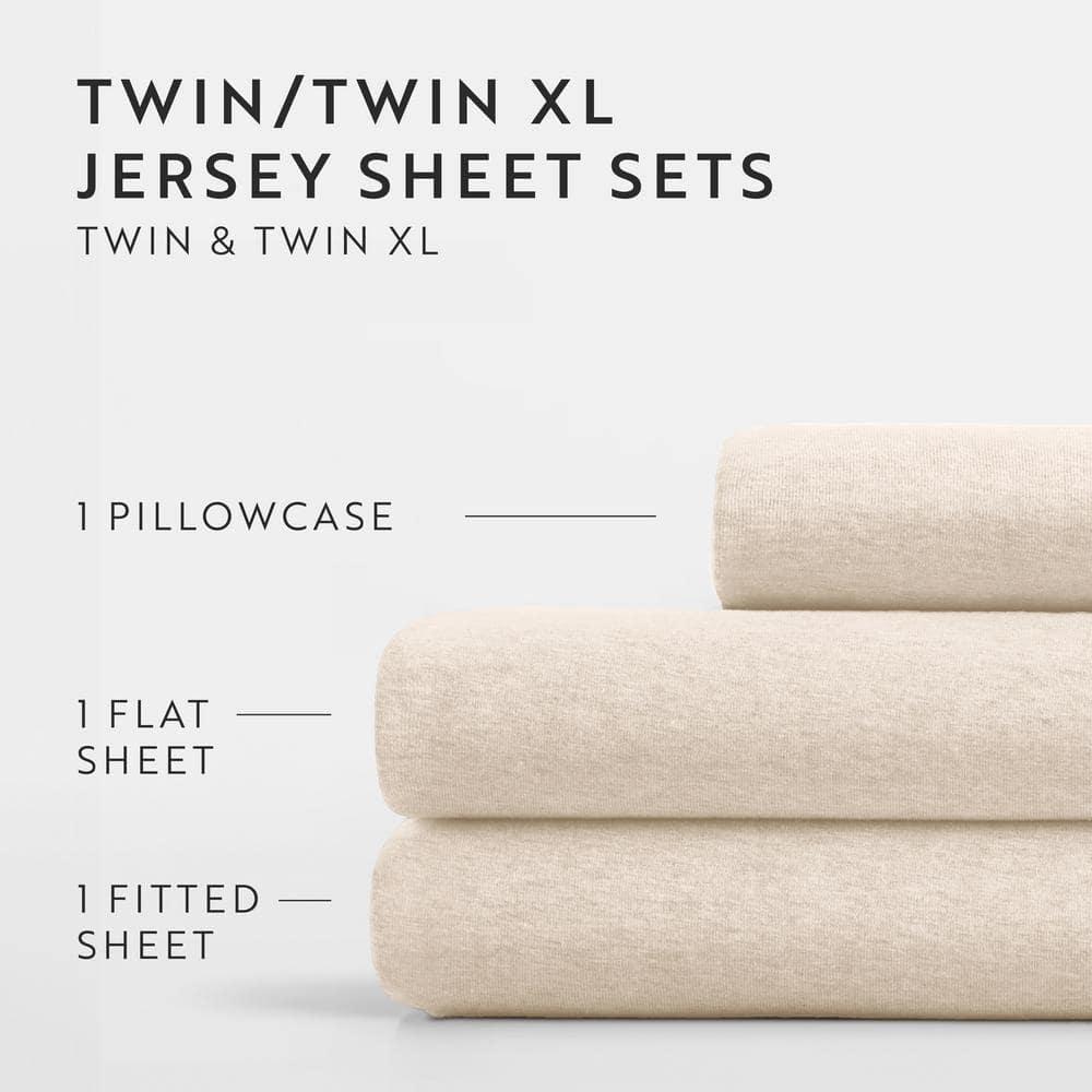 4 Piece 100% Cotton Jersey Knit Sheet Sets