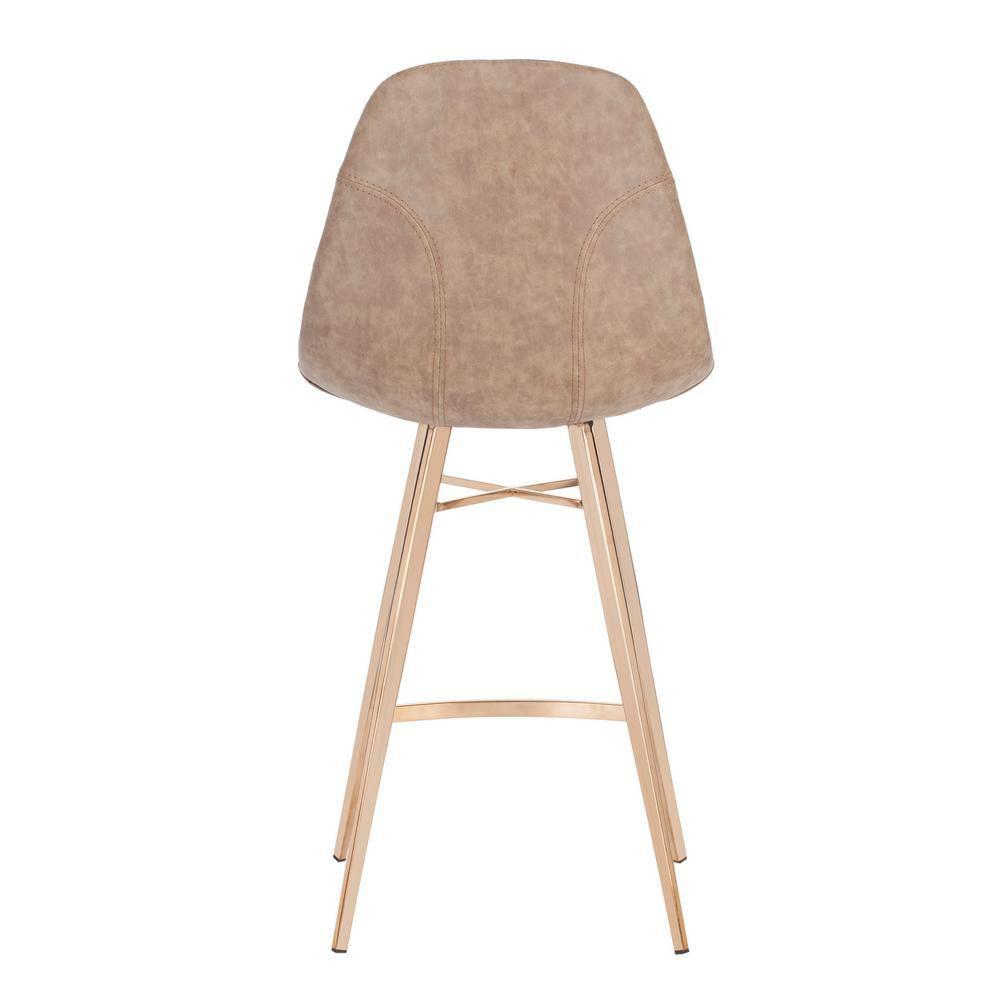 Mathison Counter Stool - FOX3012 - Brown/Copper - Safavieh Couture