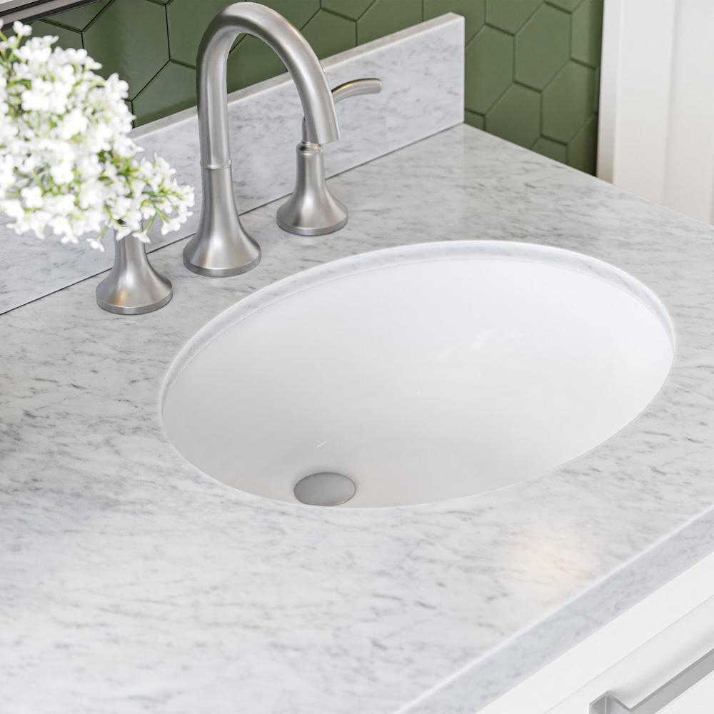 Ariel Monrow 67 Inch Double Oval Sink Bathroom Vanity With Italian Carrara Marble Countertop