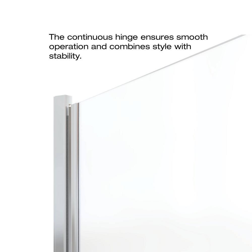 Infinity 28" x 65.56" Pivot Semi-Frameless Shower Door