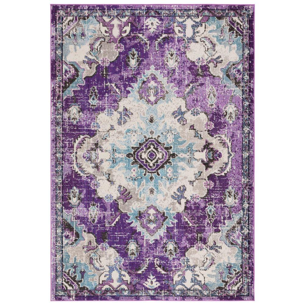 Madison MAD484 Power Loomed Indoor Area Rug - Lavender/Light Blue - 6'x9' - Safavieh