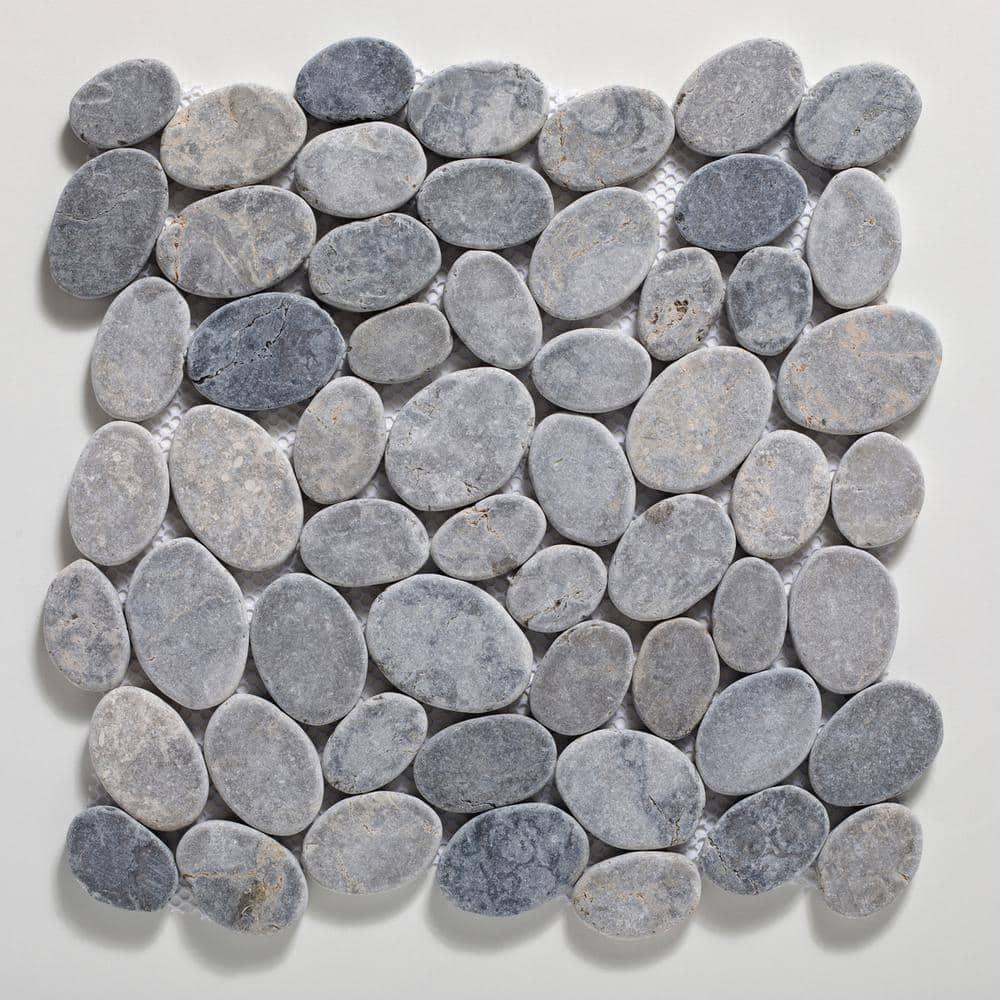 Cruz Bay Studio Natural Stone Pebbles Mosaic Wall & Floor Tile