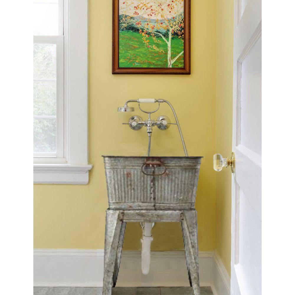 Gray Galvanized Metal Beverage Tub on Stand, 32-inch Height