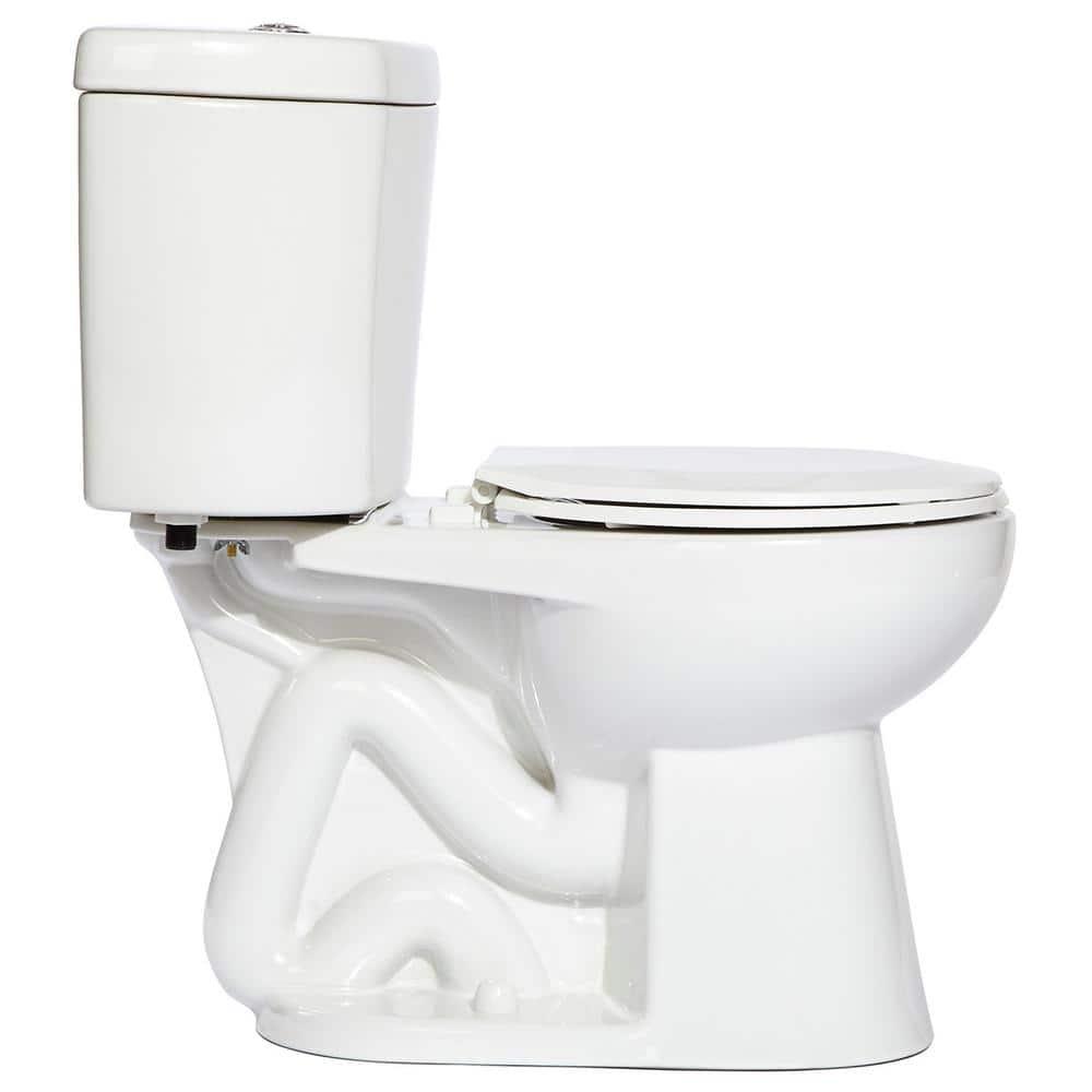Niagara Stealth 2-Piece 0.8 GPF Single Flush Round Bowl Toilet in White