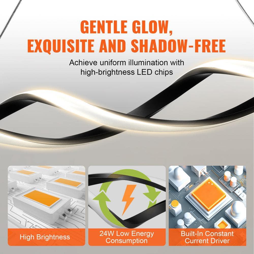 VEVOR 1 - Light Matte Black Chandelier Pendant