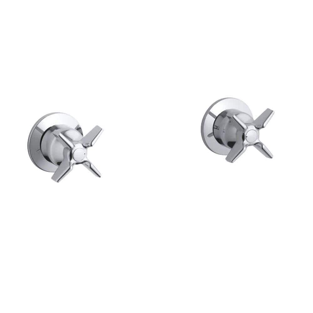 Triton Wall-Mount Valve Trim with Cross Handles, Requires Valve