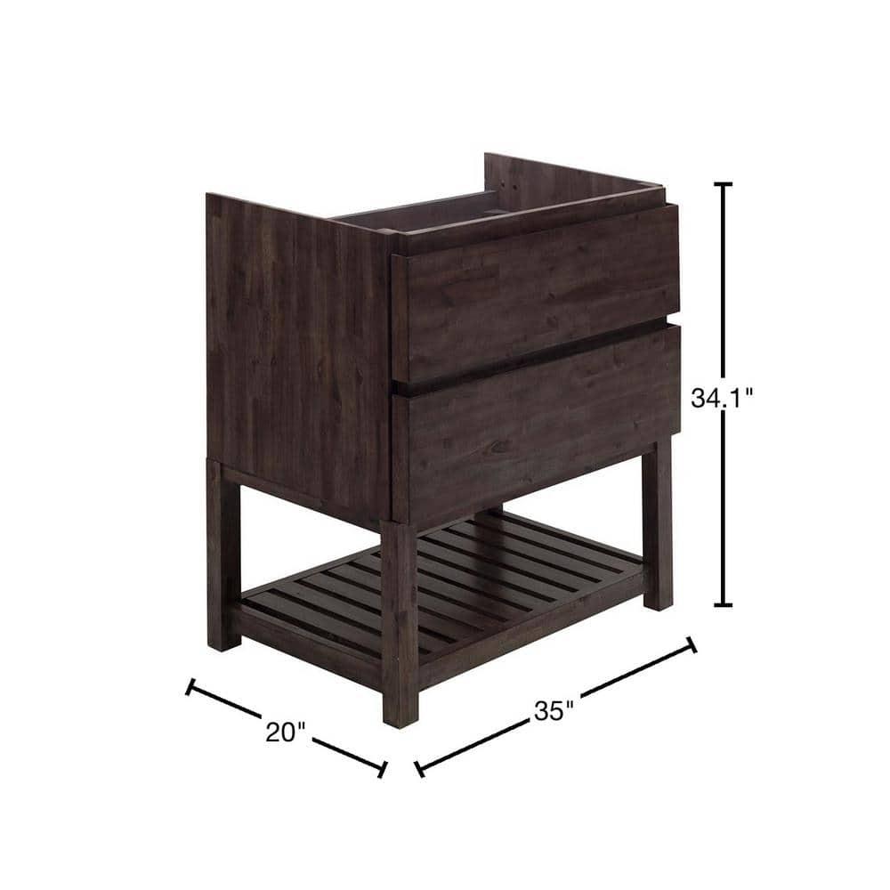 Fresca Formosa 35" Free-Standing Open Bottom Single Bathroom Vanity Base Only