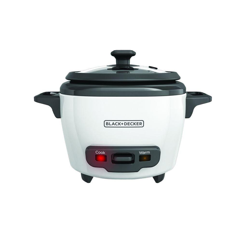 BLACK+DECKER BLACK+DECKER, Rice Cooker, Uncooked Rice, Steaming Basket, Removable Non-Stick Bowl, One Touch