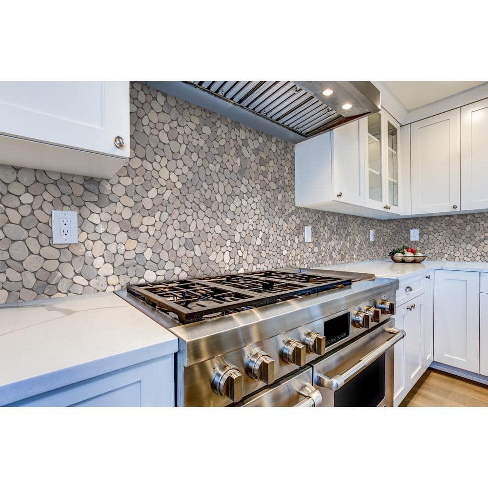 Sliced Pebble Mosaic Wall & Floor Tile
