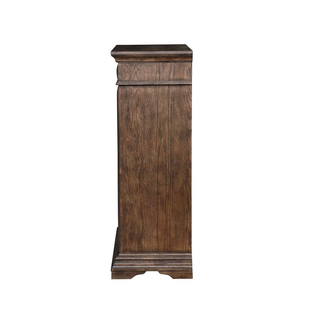 New Classic Furniture Mar Vista Solid Wood 6-Drawer Chest in Brushed Walnut