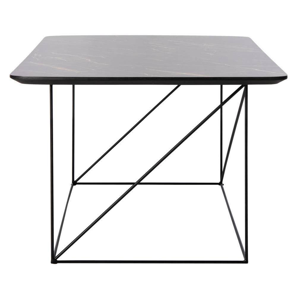 Rylee Rectangle Coffee Table - Dark Sandstone/Black - Safavieh