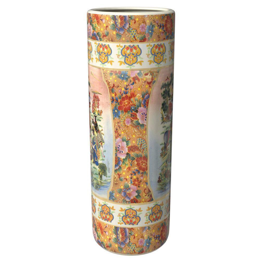 24" Horse in Meadow Porcelain Umbrella Stand