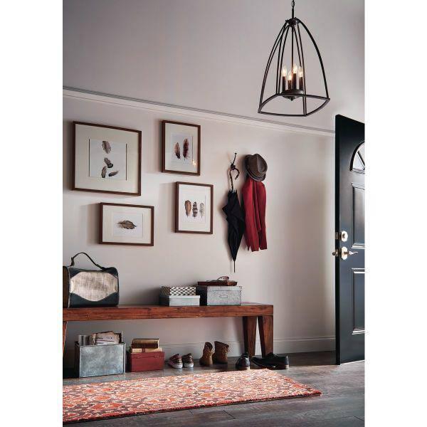 Progress Lighting, Tally Collection, 4-Light Foyer, Antique Bronze, Open Foyer, No Shade