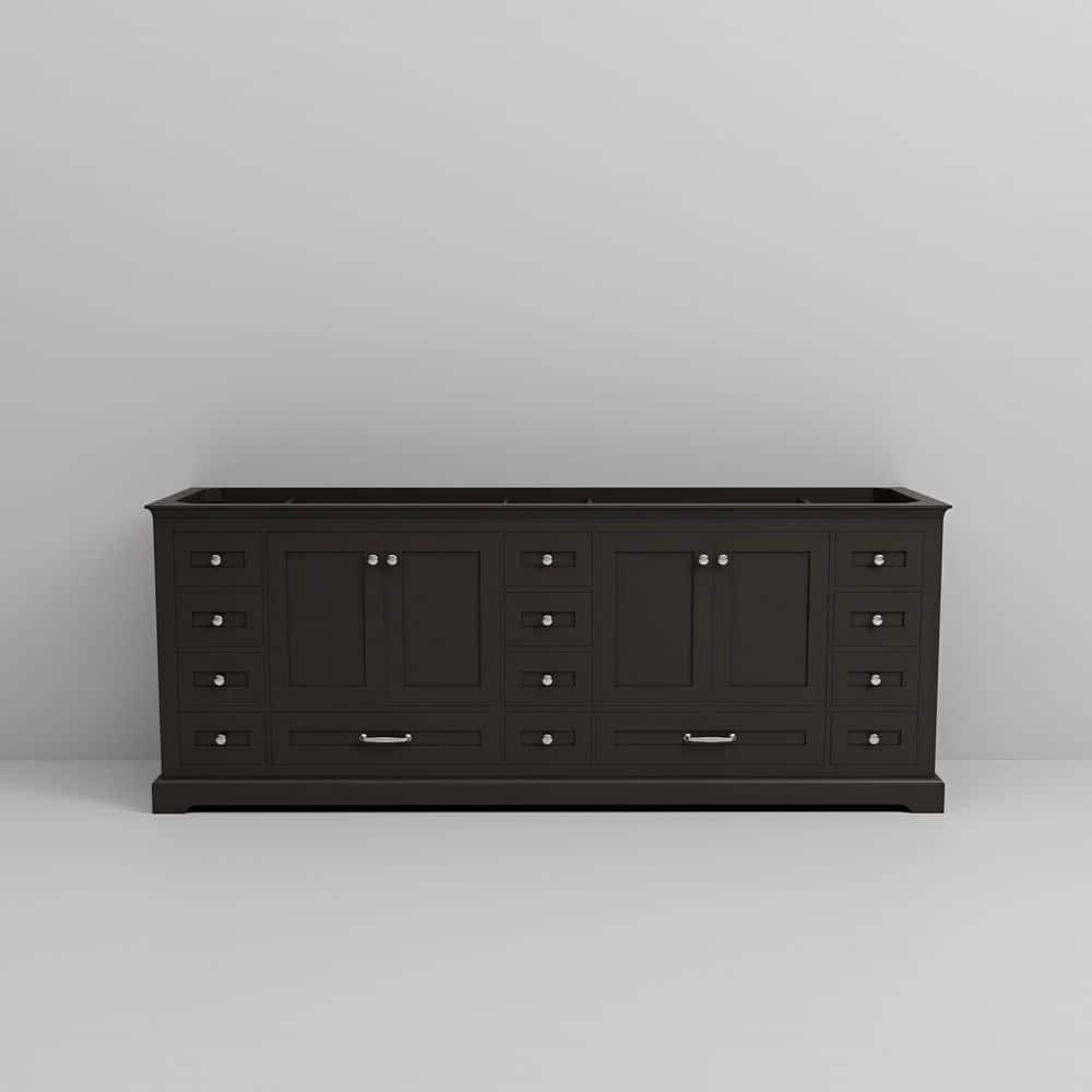 Lexora Dukes 84" Double Bathroom Vanity Base Only