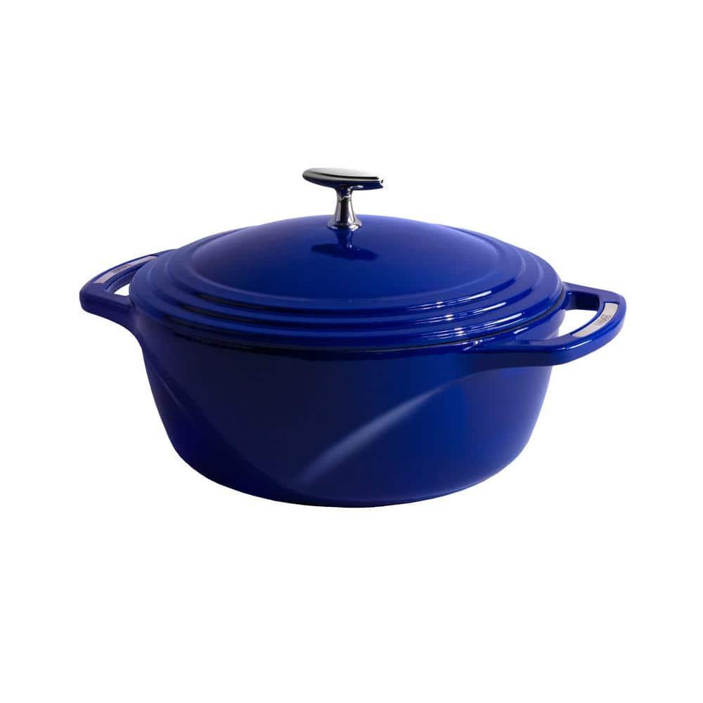 Lodge USA Enamel 7.5-Qt. Cast Iron Dutch Oven in Smooth Sailing Blue