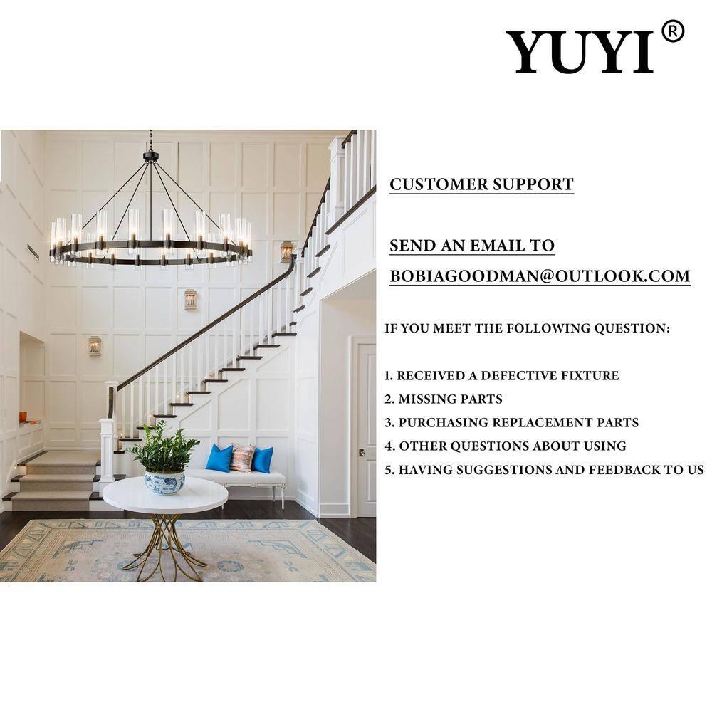 Mailus Wall Sconces, 22.8" Industrial-Chic Dual Glass Cylinder Wall Sconce(Set of 2)