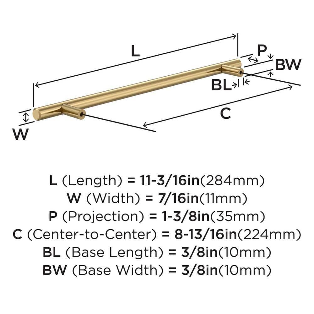 Bar Pulls 8-13/16 inch (224mm) Center-to-Center Cabinet Pull