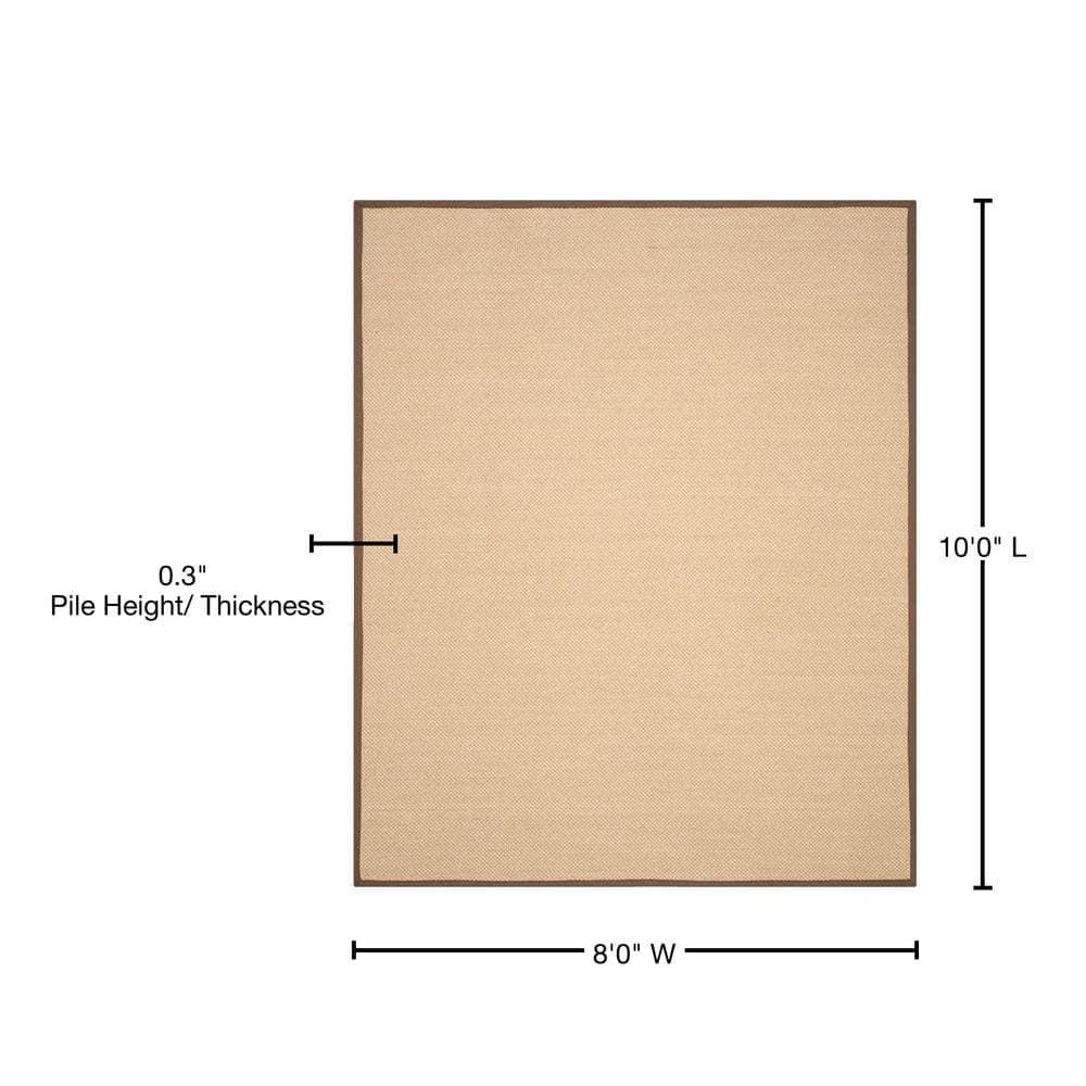 Natural Fiber NF141 Power Loomed Indoor Area Rug - Maize/Brown - 8'x10' - Safavieh