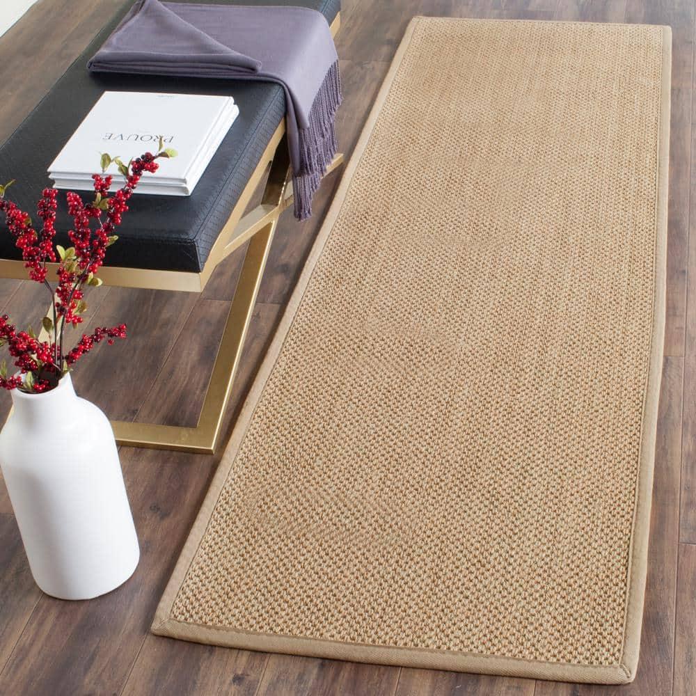 Natural Fiber NF141 Power Loomed Indoor Runner Rug - Maize/Linen - 2'6"x10' - Safavieh.
