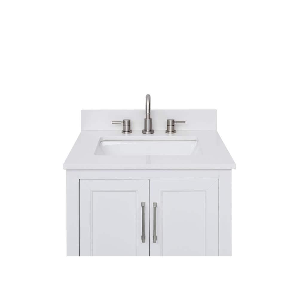 25'' Quartz Single Bathroom Vanity Top with Sink