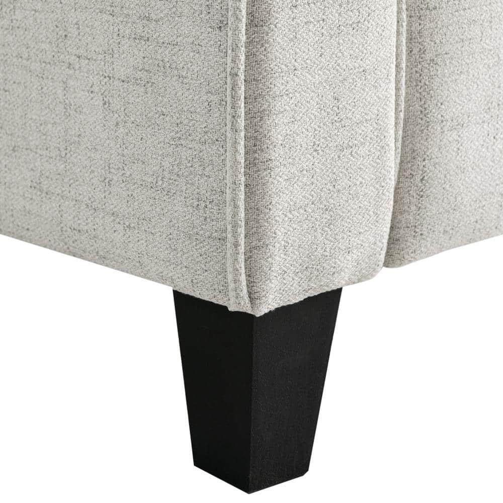 Lifestyle Solutions Taryn Traditional Sofa with Curved Arms, Beige Fabric Upholstery