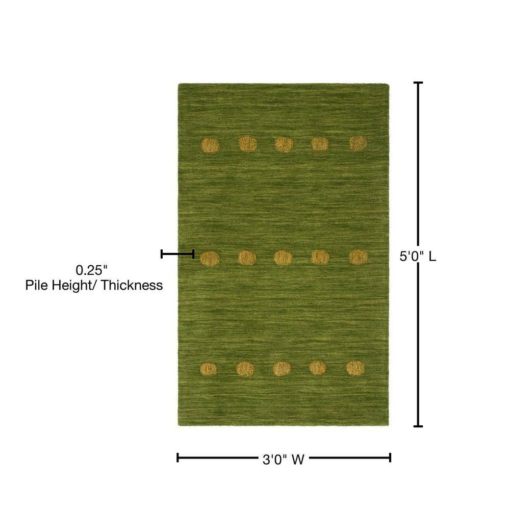 Himalaya HIM590 Hand Loomed Accent Rug - Green - 3'x5' - Safavieh.