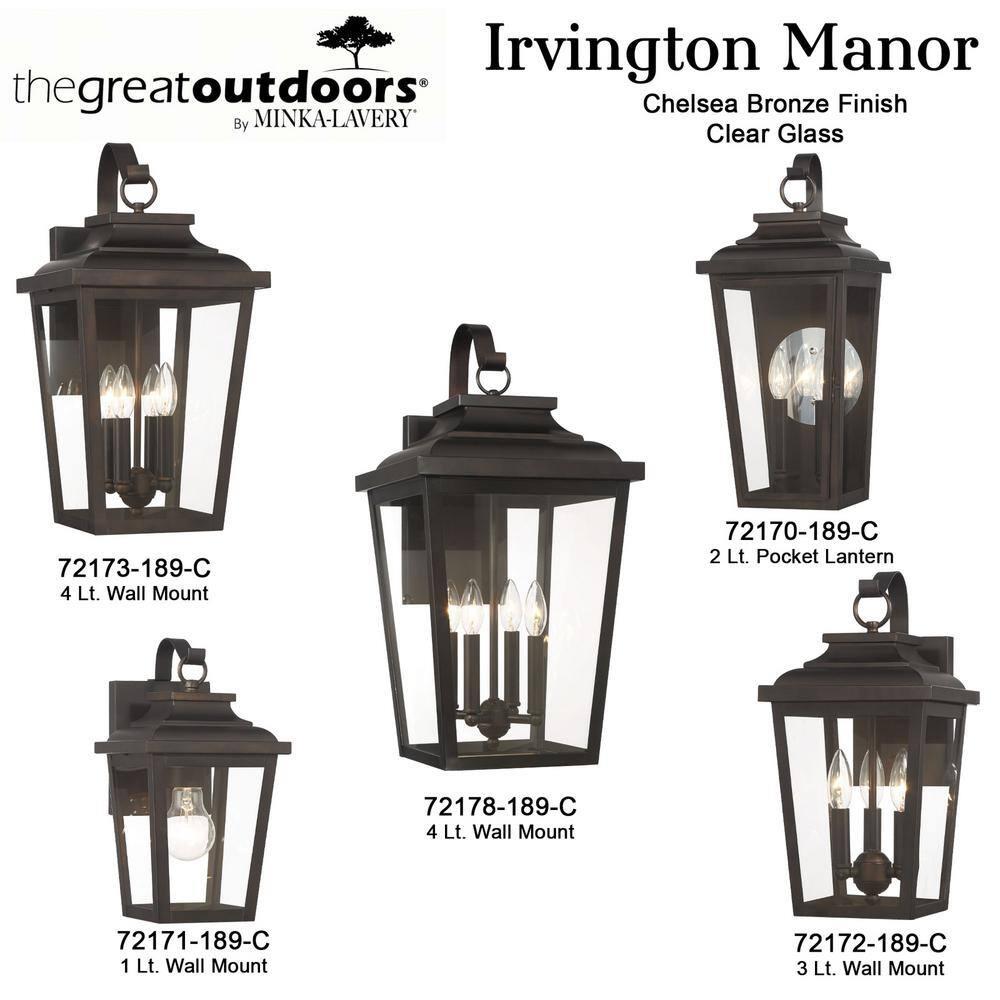 Minka Lavery - Irvington Manor - 3 Light Outdoor Pendant-15.5 Inches Tall and
